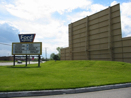 Ford-Wyoming Drive In Dearborn - Marquee And Screen - Photo From Water Winter Wonderland (newer photo)